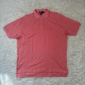 Y2K Vintage Prep Ralph Lauren Classic pink polo shirt